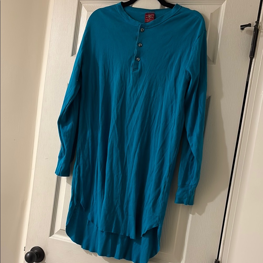 The Northwestern Knitting Company Women’s Pajamas Teal Blue Large